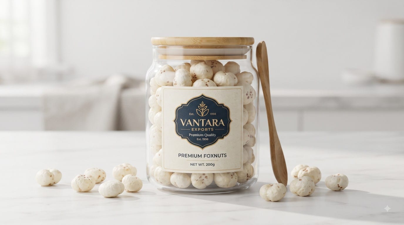 Flavored Foxnuts — Peri-Peri Masala — by Vantara Exports